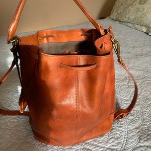 Madewell leather bucket bag/drawstring bag